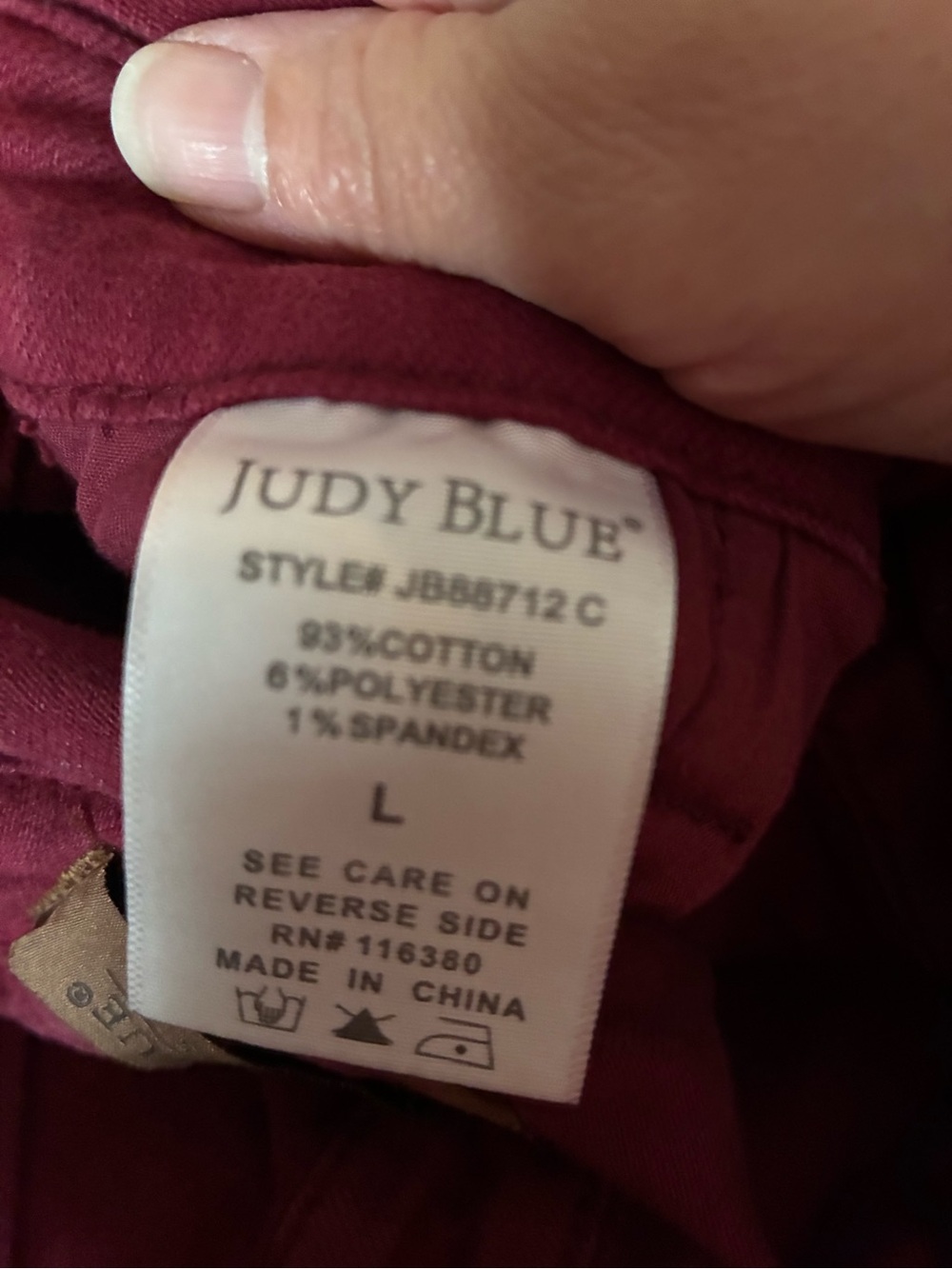 Judy Blue Burgundy Denim Overalls - Classic Bib Jumpsuit - Picture 4 of 4
